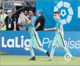  ?? FOTO: LALIGA ?? Victoria contra el Málaga Pau celebra su tanto