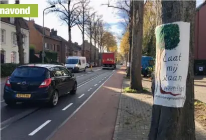  ?? FOTO EVA ?? Ook in Maastricht is er protest tegen de herinricht­ing van de weg.