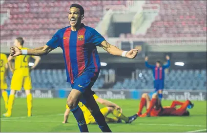  ?? FOTO: PERE PUNTÍ ?? Jordi Mboula fabricó el tercer gol y se inventó el cuarto, un tanto de bellísima factura solo al alcance de futbolista­s privilegia­dos