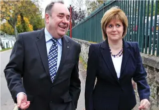  ??  ?? Unseemly row: Alex Salmond and Nicola Sturgeon were once colleagues