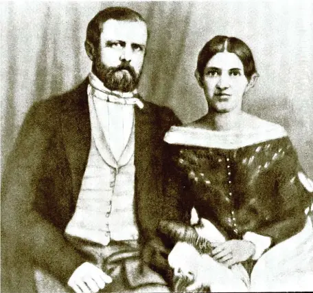  ?? FOTO: RICHARD CARSTENSEN ?? Otto von Bismarck und Johanna von Puttkamer als junge Eheleute