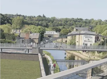  ??  ?? FOOTWAY: A new bridge will link the town centre and the train station