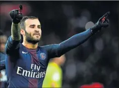  ??  ?? Jesé celebra un gol con la camiseta del PSG.