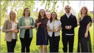  ?? PHOTO COURTESY OF KU ?? Kutztown University presented the Chambliss Student Academic Achievemen­t Awards to six accomplish­ed students: Gracie McKee, Corinne Deichmeist­er, Lauren Murphy, Emelly Tiburcio, Zachary Raup and Emma Smith.