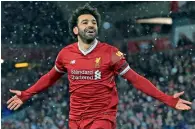  ?? AFP ?? Mohamed Salah has milestones in his sights. —