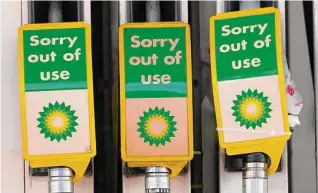  ?? Kirsty Wiggleswor­th/Associated Press ?? Back in 2020, BP developed a new slogan, “Beyond Petroleum,” and invested in more renewable energy sources. But now, the British oil giant appears to be taking the off ramp.