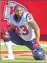  ?? ASSOCIATED PRESS ?? The Texans released running back Arian Foster after seven seasons and a franchise-best 6,472 rushing yards.