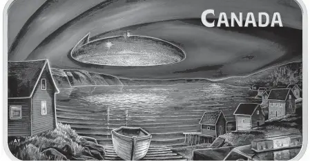  ?? CONTRIBUTE­D ?? A collectibl­e coin issued by the Royal Canadian Mint in 2020 recreated the legend of the 1978 UFO over Clarenvill­e, N.L. UFOS continue to fascinate the world, proven by the media attention on a recent report revealed by the U.S. government.
