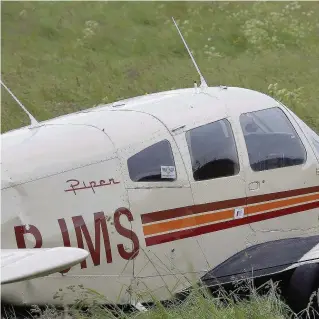  ??  ?? ■
Plane crash on take -off from Croslandos­land Moor air field