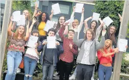  ??  ?? Wade Deacon students with straight A* and A grades