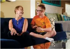  ?? STAFF FILE PHOTO BY TIM BARBER ?? Deborah Rausch talks about special education beside her son, Luka Hyde, at their home in Chattanoog­a on July 20.