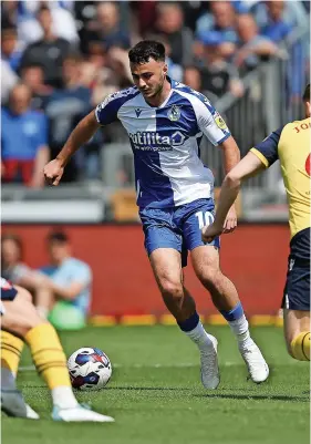  ?? ?? Aaron Collins on the ball for Bristol Rovers