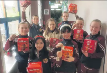  ?? ?? Some of the winners in Bishop O’Brien NS Bartlemy of the Bride Rovers GAA Club Poster Competitio­n.