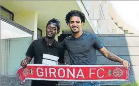  ?? FOTO: GIRONA CF ?? Marlos Moreno y Douglas Luiz, incorporac­iones estrella del nuevo Girona