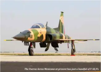  ??  ?? The Fuerza Aerea Mexicana at present has just a handful of F-5E/Fs