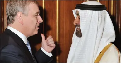  ?? WPA POOL / GETTY IMAGES
PIC: JOHN STILLWELL / ?? Prince Andrew talks to Abu Dhabi’s Crown Prince Mohammed bin Zayed at Windsor Castle in 2012