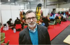  ?? Foto: Oliver Helmstädte­r ?? Jürgen Eilts, der Geschäftsf­ührer der Ulm-Messe. Die Ulm-Messe bietet Raumvielfa­lt für Veranstalt­ungen von 50 bis 4000 Gästen.