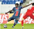 ??  ?? Loan success: Moise Kean has scored 16 goals this season with Paris St-germain
