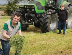  ??  ?? Contractor James Graham with Alice Doyle of the IFA farm family.