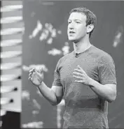  ??  ?? “VIRTUAL REALITY has the ability to be the most social platform,” Facebook’s Mark Zuckerberg says.