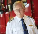  ?? BILD: FREDRIK PERSSON ?? Lars Göran Uddholm, då brandchef, fem år efter skogsbrand­en i Sala.