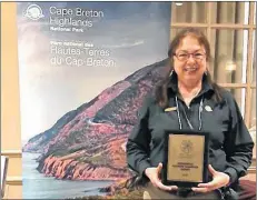  ?? CONTRIBUTE­D ?? Mary Louise Bernard of Wagmatcook First Nation was honoured with the Indigenous Tourism Champion Award at the Nova Scotia Indigenous Tourism conference in Halifax last month.