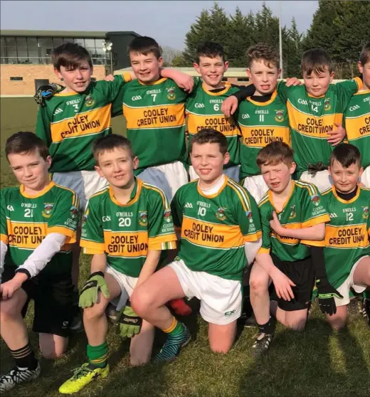  ??  ?? The Cooley Kickhams U-13 squad who flew the club flag in Leinster over the past number of weeks, winning two of their three group games.