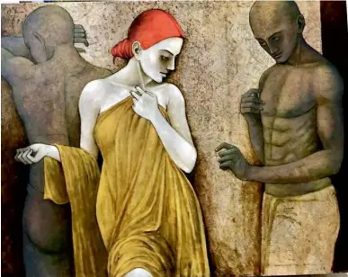  ??  ?? RELATION SERIES: One of the artworks by artist Asit Kumar Patnaik which will be on display at AAF