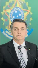  ??  ?? Bolsonaro. Presidente electo.