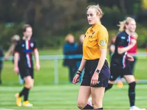  ?? ?? Tasmania’s Claire Green has become the third local appointmen­t to the A-League Women’s assistant-refereeing panel.
