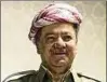  ??  ?? Kurdenführ­er Massud Barsani ist gesprächsb­ereit. Foto: Imago