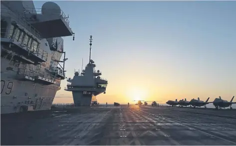  ?? Picture: LPhot Belinda Alker ?? HMS Prince of Wales replaced HMS Queen Elizabeth in leading the UK Carrier Strike Group