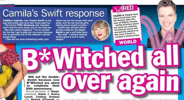  ??  ?? where we can be honest with each other, and we can just be girls, talking about stupid crushes.”
Camila also advised fellow anxiety sufferers like
to get a self-help book. She said: “I started reading books about it and it really helped.” have only...