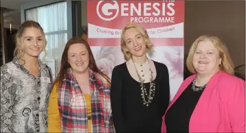  ??  ?? Laura Sherry, Charlene Duff, Maureen McIntyre and Joanne Murphy at The Genesis Programme launch of the KiVa Anti-Bullying Programme for Primary Schools held in The Crowne Plaza.