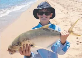  ?? Cody van Krieken is proud of his Rowes Bay trevally catch. ??