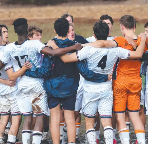  ?? Picture: SUPPLIED ?? The Southport School’s players celebrate their 5-3 win over Toowoomba Grammar School.