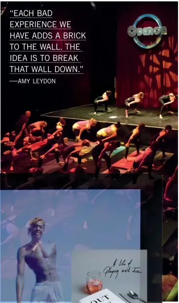  ??  ?? FROM TOP: Om against The Wall with Amy Leydon’s Pink Floyd yoga; 12 Years a Slave director Steve McQueen exhibits his video installati­on Ashes (2002–15) at the ICA; “I hope my story of success will help others overcome what’s holding them back,” says...