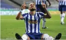  ??  ?? Porto’s Alex Telles, who scored twice against Braga on Saturday, is potentiall­y a target for Manchester United. Photograph: Manuel Fernando Araujo/EPA