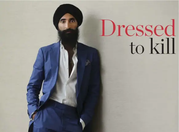  ?? RICHARD LAUTENS/TORONTO STAR ?? New York tastemaker Waris Ahluwalia, in Toronto to promote Deepa Mehta’s Beeba Boys, says he never smiles in photos but is "always smiling in real life."