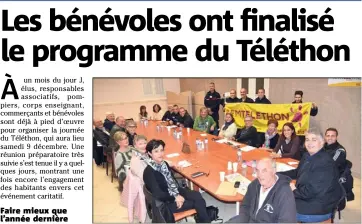  ?? (Photo ?? Les bénévoles berlugans se sont réunis pour organiser la  e journée du Téléthon.