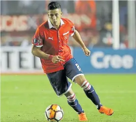  ??  ?? Meza. Podrá jugar el clásico con Boca, ya cumplió la suspensión.