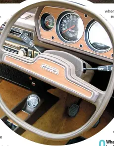  ??  ?? ABOVE
Quartic steering wheel was designed to give a better view of the instrument­s, but it was soon ditched as too quirky.