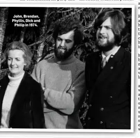  ??  ?? John, Brendan, Phyllis, Dick and Philip in 1974.