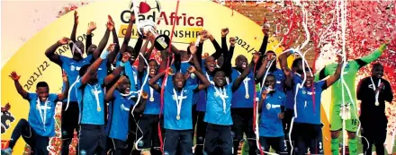  ?? ?? The Natal Rich Boys (NRB) won the team of the year award for their performanc­e in the 2021/22 GladAfrica Championsh­ip