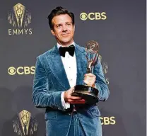  ?? Rich Fury / Getty Images ?? Jason Sudeikis won the award for outstandin­g lead actor in a comedy series for “Ted Lasso” on Sunday.