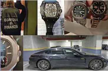  ?? ?? COVID RECOVERY: Police in Italy seized assets such as Rolexes and Porsche cars