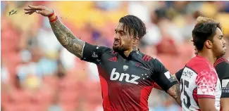  ?? GETTY IMAGES ?? Crusaders recruit Digby Ioane celebrates a try yesterday against his old side the Reds.