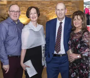  ??  ?? Gerry and Susan Moore, Hubert and Maria Gilvarry at the St Mary’s Dinner Dance.