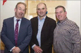  ??  ?? Pat Clifford, Hugh Canning and Peter Devaney at the Drumcliffe/Rosses Point Zero2Hero fundraiser in the Radisson Blu hotel. Pics: Donal Hackett.