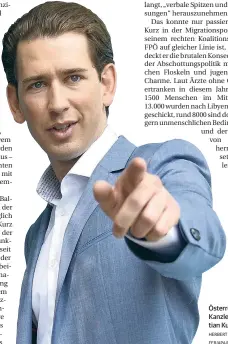  ?? FOTO: HERBERT PFARRHOFER/APA/DPA ?? Österreich­s Kanzler Sebastian Kurz